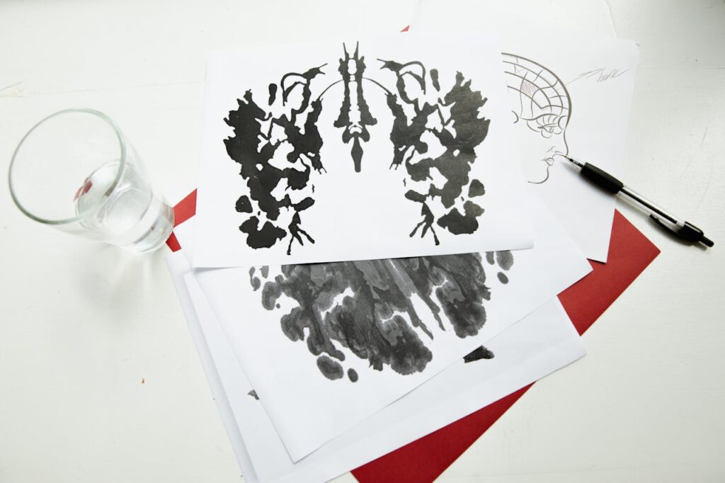 Abstract Painting on the Table