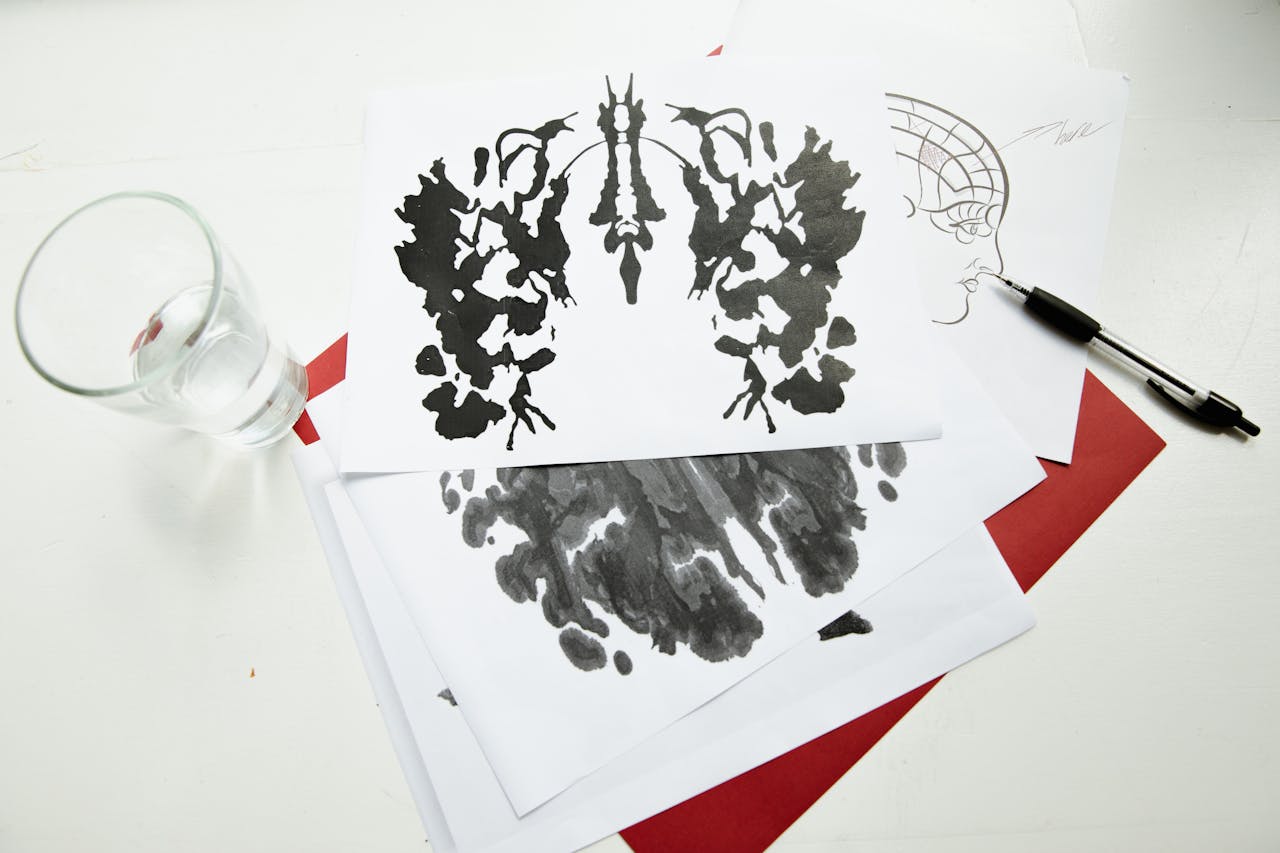 Abstract Painting on the Table